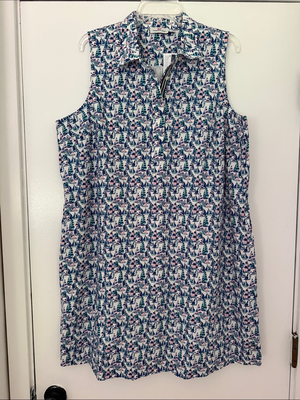 Vineyard Vines Painted Sailboats Popover Dress